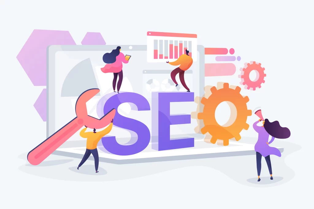 Illustration représentant le SEO sur le ecommerce