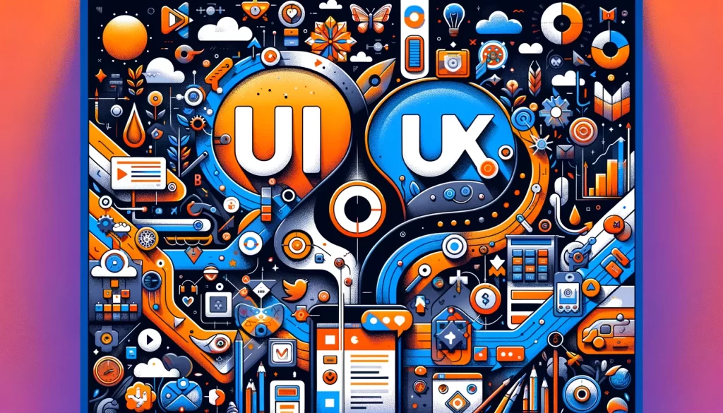 Illustration représentant la différence entre l'UX et l'UI