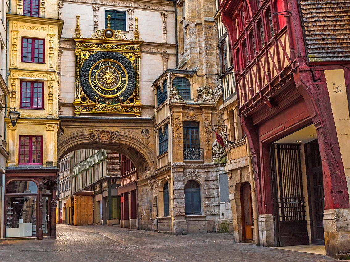 Beffroi gothique de Rouen et son fameux Gros-Horloge